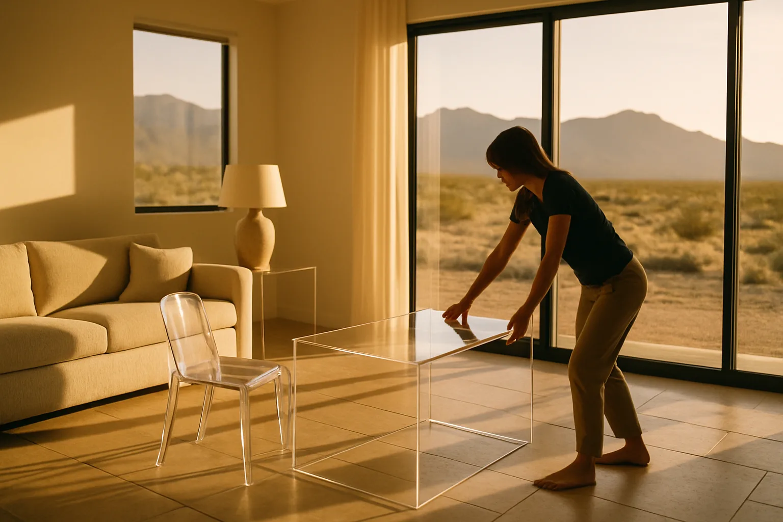How to Arrange Acrylic Furniture for a Light, Airy Interior