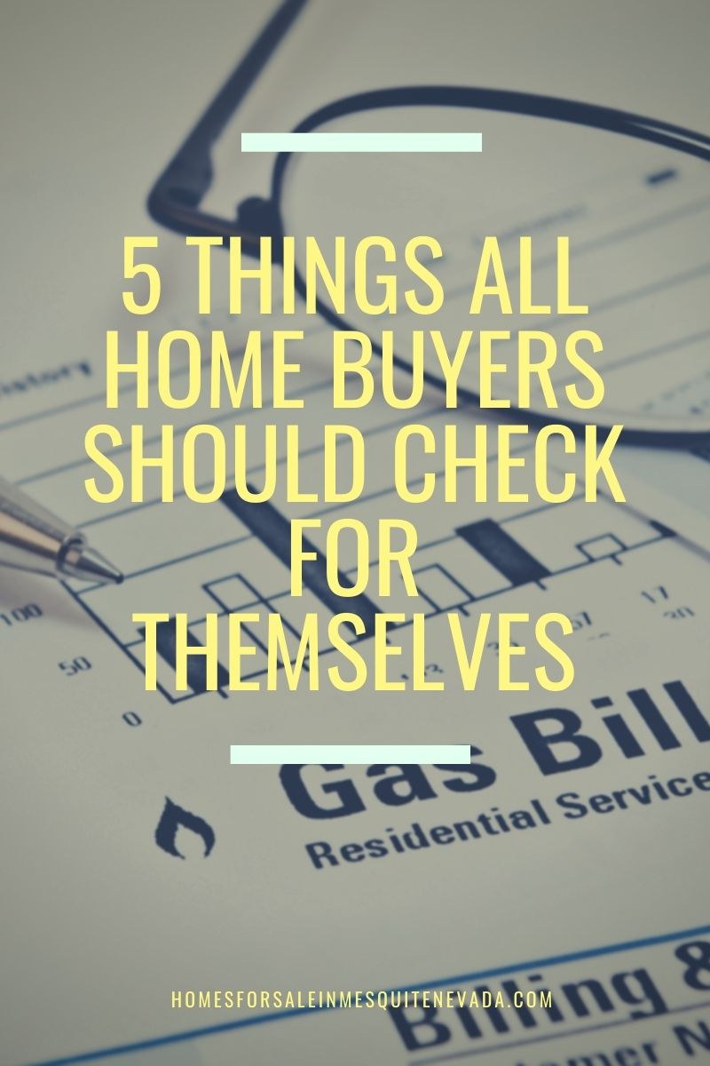 Home buyers should check